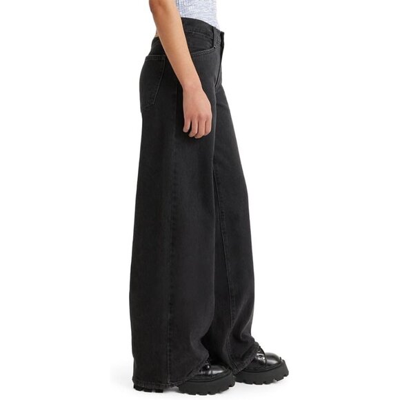 Womens Baggy Wide Leg Jean Cotton Plus Size Streetwear Vintage Casual - Picture 2 of 4